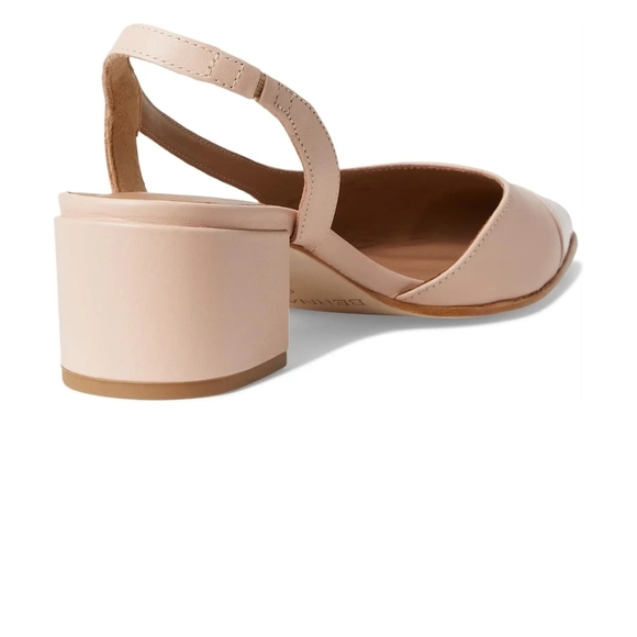 Elegant Nude Slingback Block Heels - Picture 5 of 10